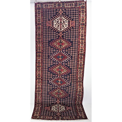 Persian Yalameh Hand Knotted Wool Pile Runner