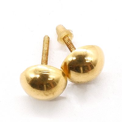 18ct Yellow Gold Screw on Earrings, 1.5g