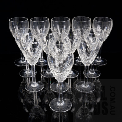 Two Sets Waterford Crystal Wine Glasses (13)