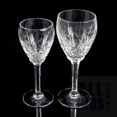 Two Sets Waterford Crystal Wine Glasses (13)