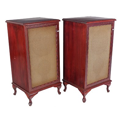 Pair of Vintage Cedar Cabinets Converted to Speaker Cabinets
