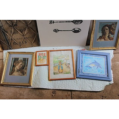 Prints, Paintings and Mirror- Lot of 10