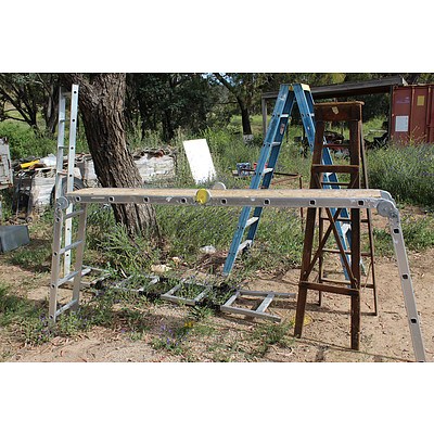 Ladders and Work Plank - Lot of Five