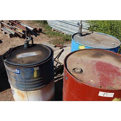 6 x 200 Litre(44 Gallon) Drums of Cement Modifier and Oil/Lubricants