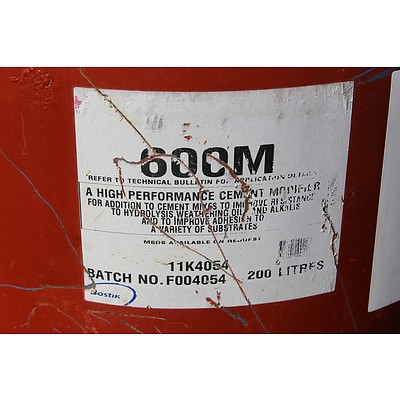 6 x 200 Litre(44 Gallon) Drums of Cement Modifier and Oil/Lubricants