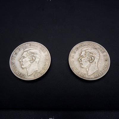 Two Australian Crowns - 1 x 1937, 1 x 1938