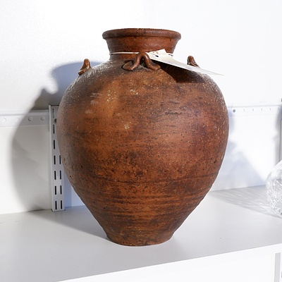 Medium Pottery Vessel, Possibly Japanese, Mark to Base