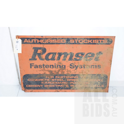 Vintage Ramset Authorised Stockist Tin Sign