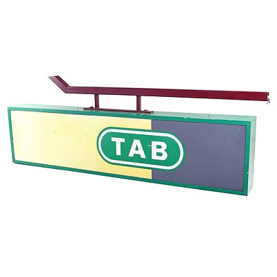 Large Vintage Illuminated TAB Sign with Heavy Duty Mounting Bar