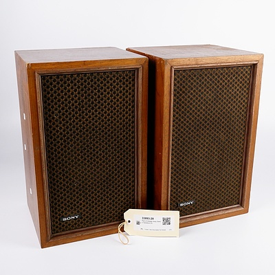 Pair of Vintage Sony Stereo Speakers (2)