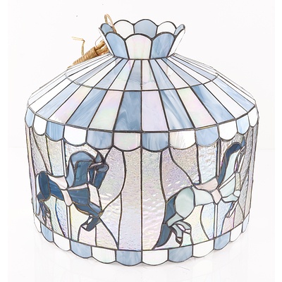 Vintage Encore Tiffany Style Leadlight Lampshade with Original Box