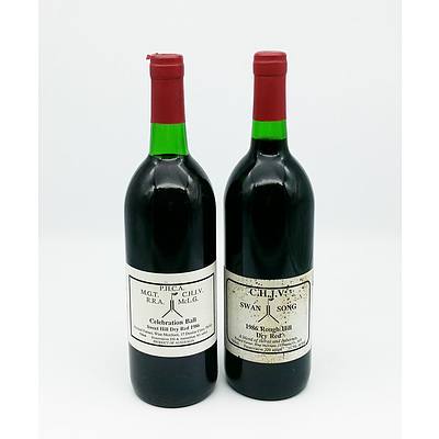 Two Vintage Parliament house Red Wines -  P.H.C.A. Sweet Hill Dry Red 1986 and C.H.J.V. Rough Hill Dry Red 1986 (2)