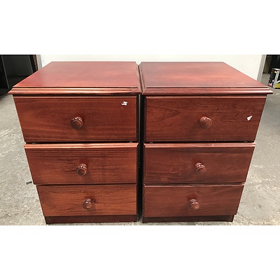 Pair Of Stained Pine Side Tables