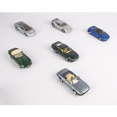 Six Various Model Cars