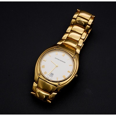 Aston Gerard 18ct Gold Plated Gents Wristwatch