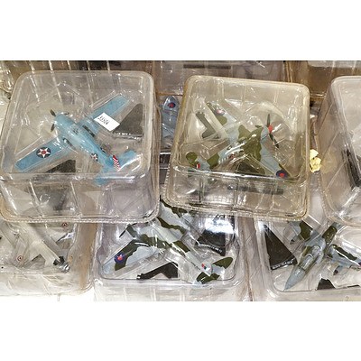 Twenty Small Model Military Aircraft in Plastic Cases