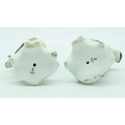 Two Continental Porcelain Finches