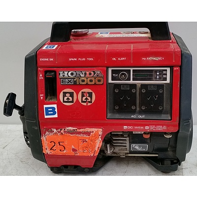 Honda EX1000 Four Stroke Petrol Powered Portable Generator