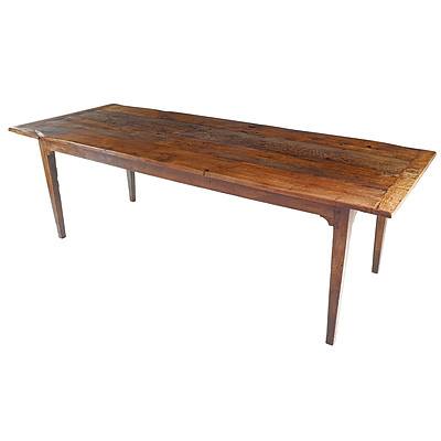 Superb Antique French Oak Farmhouse Dining Table with Breadboard Ends of Good Proportions - Circa 1740