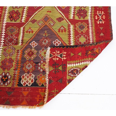 Antique Turkish Hand Woven Wool SivrihiSar Prayer Kilim