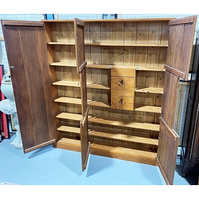 A Bespoke CD and DVD Storage Cabinet in Recycled Oregon and Red Pine