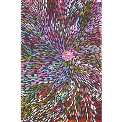 Gracie Morton Pwerle (born c1956), Medicine Leaves, 2018, Acrylic on Canvas