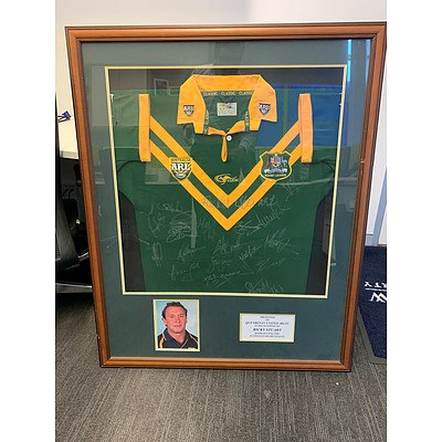 ARL Australian Jersey - Signed by The Greats in Rugby League - Framed