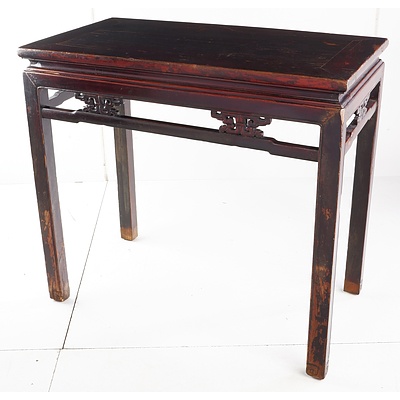 Vintage Chinese Painted Elm Hall Table