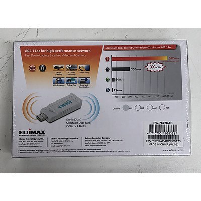 Edimax AC 1200 Wireless Dual-Band USB Adapters - Lot of 72