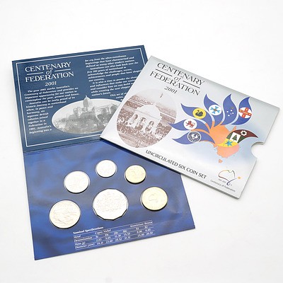 2001 Centenary of Federation Uncirculated Six Coin Set