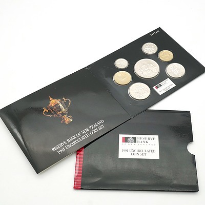New Zealand 1991 Rugby World Cup Uncirculated Coin Set