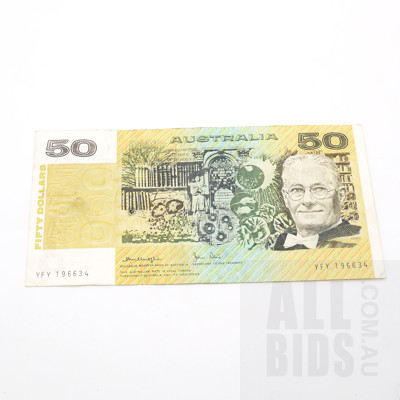 Australian Knight/ Stone $50 Note, YFY196634
