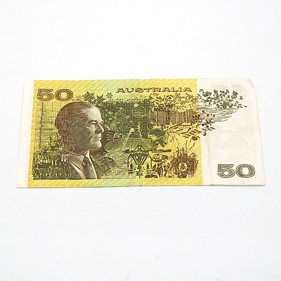 Australian Knight/ Stone $50 Note, YJG855780