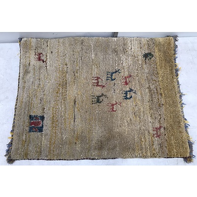 Vintage Hand Knotted Gabbeh Rug