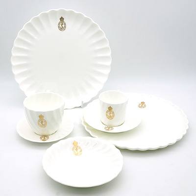 Collection of Vintage Coalport China with British Royal Navy Admiralty Crest