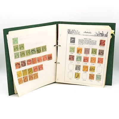 Folder of Australian Pre Decimal Stamps, Kangaroo Series, George V, 1932 Opening of Sydney Harbour Bridge and More