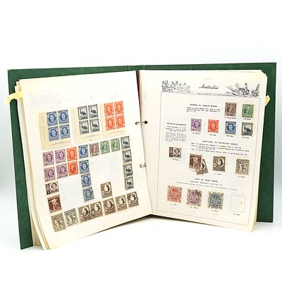 Folder of Australian Pre Decimal Stamps, Kangaroo Series, George V, 1932 Opening of Sydney Harbour Bridge and More
