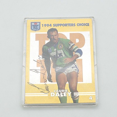 1994 Supporters Choice Signed Laurie Daley Card in Case