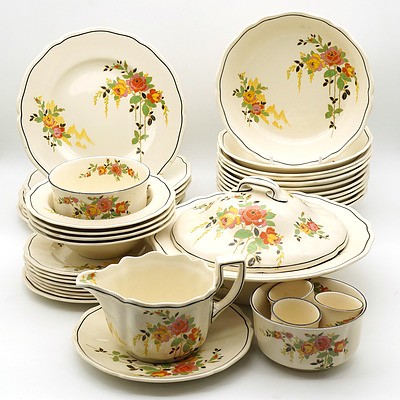 Assortment of Royal Doulton Rosslyn Pattern Table Ware, Thirty Eight Pieces
