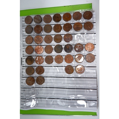 214 Australian Half Pennies, Varied Dates from 1911 to 1964