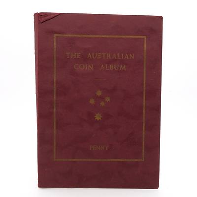 77 Australian Pennies in Hawthorn Press Album, 1911- 1964, Lacking 1925 and 1930