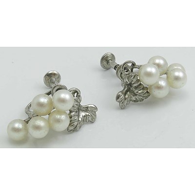 Mikimoto Silver Akoya Pearl Earrings
