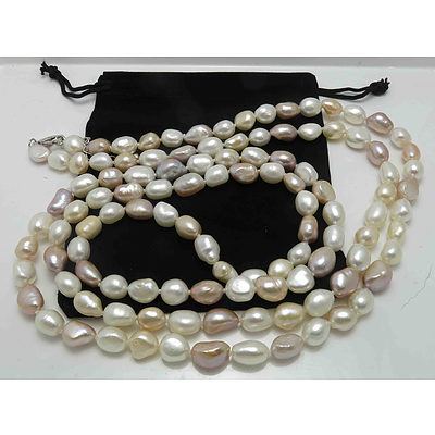 Extra Long Cultured Pearl Necklace (Triple Length)