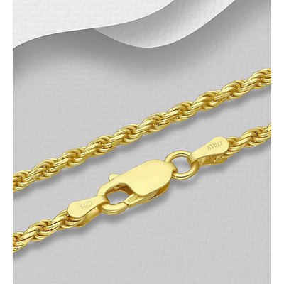 Italian 18ct Gold-Plated Sterling Silver Chain