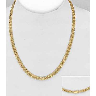 Italian 18ct Gold-Plated Sterling Silver Chain