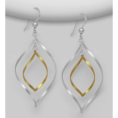 Sterling Silver & 18ct Gold-Plated Sterling Silver Drop Earrings