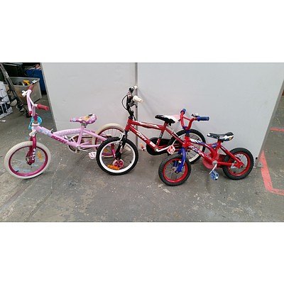 Lot Of Three Children's Bikes