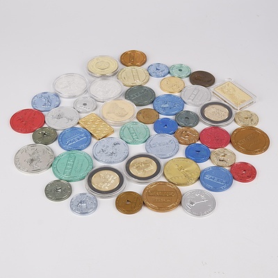 Collection of Tokens, Replica Coins and Souvenir Coins
