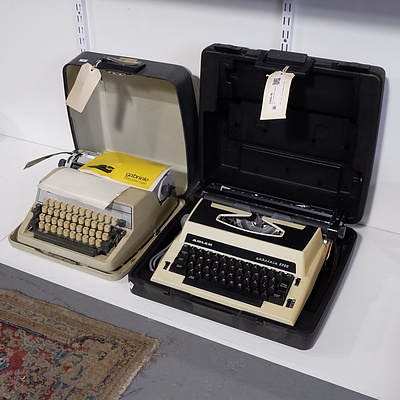 Two Vintage Adler Typewriters