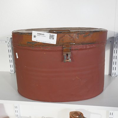 Antique Tin Hat Box